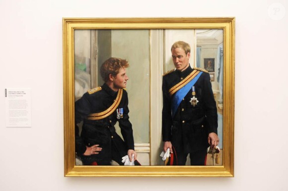Le double portrait représentant les Prince William et Harry pour la National Portrait Gallery, le 6 janvier 2010