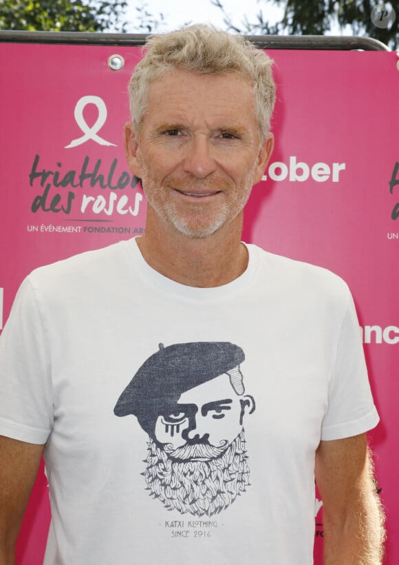 Denis Brogniart - 8ème édition du "Triathlon des roses" au Stade Français dans le domaine de Saint Cloud le 18 septembre 2021.  © Marc Ausset-Lacroix/Bestimage