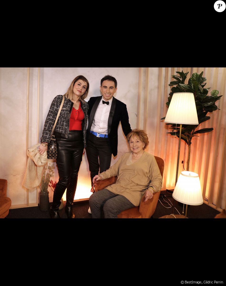 Jordan de Luxe, Marion Game et Amandine Pellissard lors de l'enregistrement de l'émission "Chez Jordan" à Paris le 28 janvier 2022. © Cédric Perrin / Bestimage