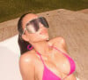 Kim Kardashian, torride en bikini, profite de vacances. Janvier 2022.
