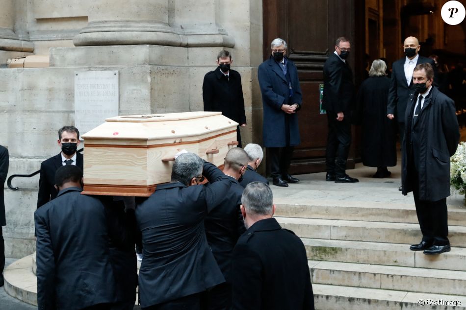 Illustration cercueil - Arrivées aux obsèques de Thierry Mugler au temple protestant de l&#039;Oratoire du Louvre à Paris   