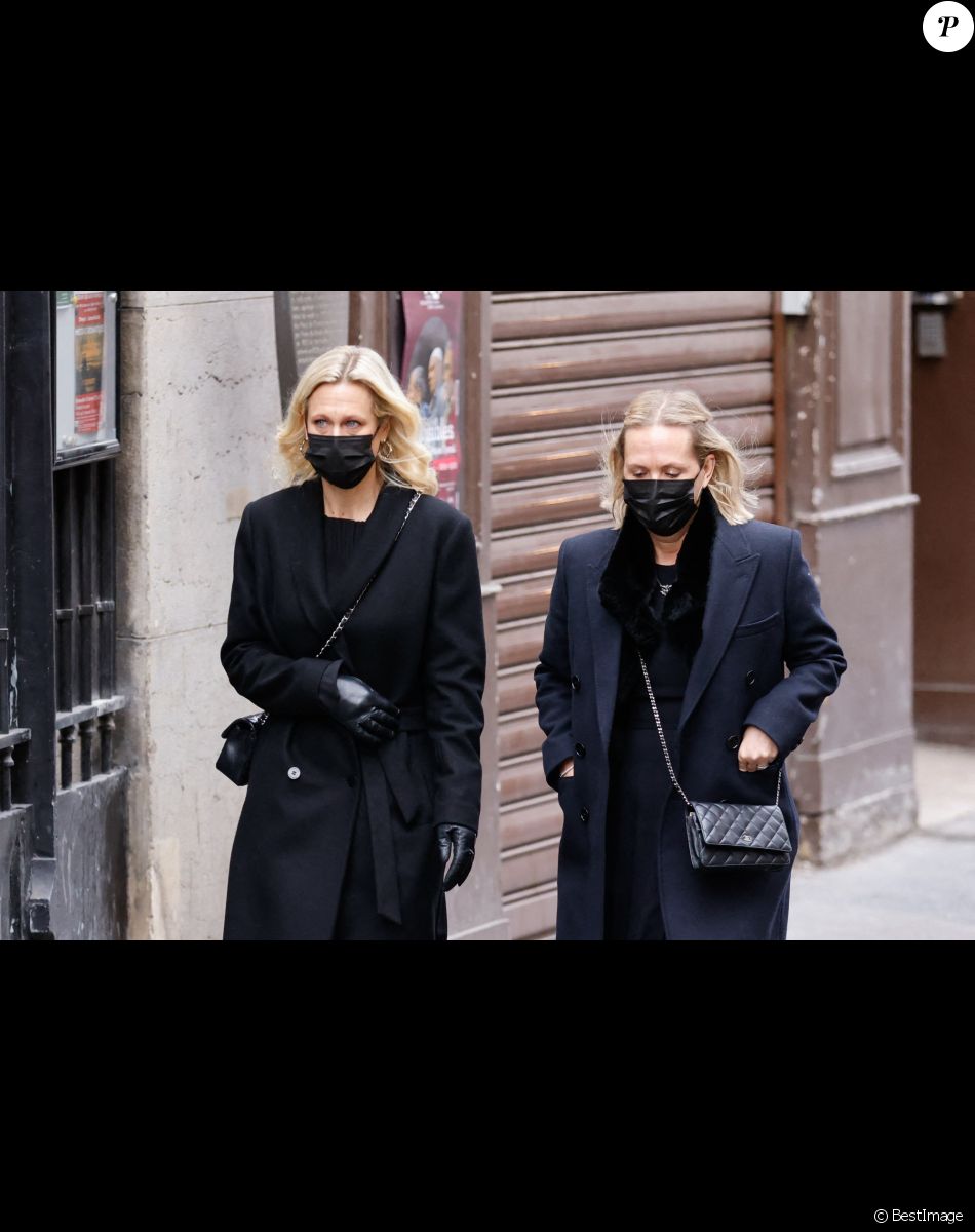 Arrivées aux obsèques de Thierry Mugler au temple protestant de l'Oratoire du Louvre à Paris le 4 février 2022.