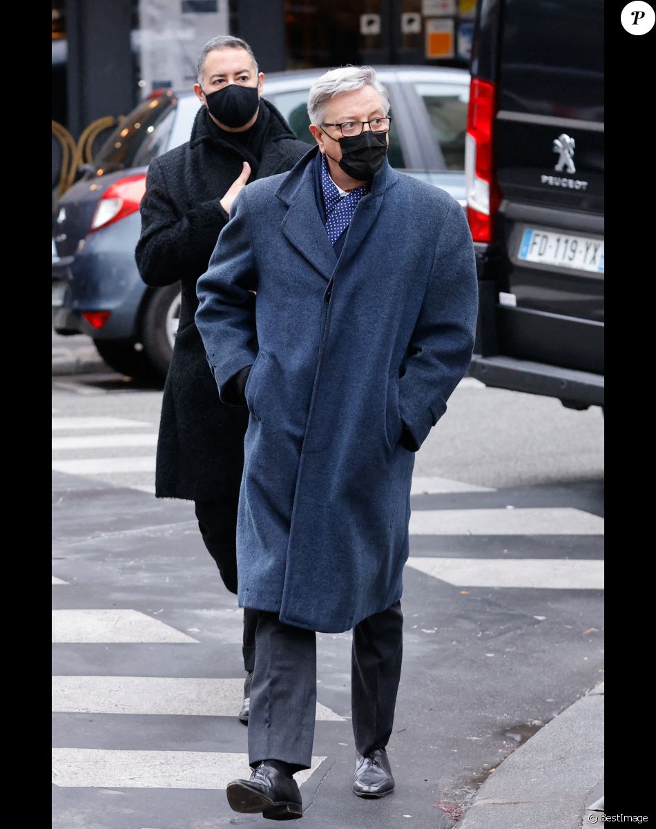 Arrivées aux obsèques de Thierry Mugler au temple protestant de l'Oratoire du Louvre à Paris le 4 février 2022.