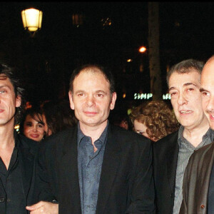 Marc Lavoine, Jean-Pierre Darroussin, Marc Esposito, Bernard Campan et Gérard Darmon à l'avant-première du film Le Coeur des Hommes au Cinéma Gaumont Ambassades.