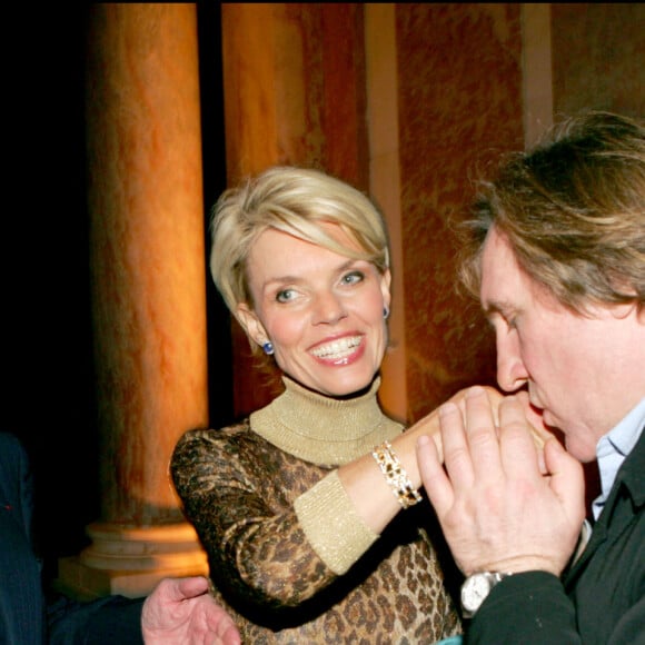 Jean-Paul Guerlain, Christine De Kragh et Gérard Depardieu - Dînée de la renaissance du chêne de Marie-Antoinette au Grand Trianon.