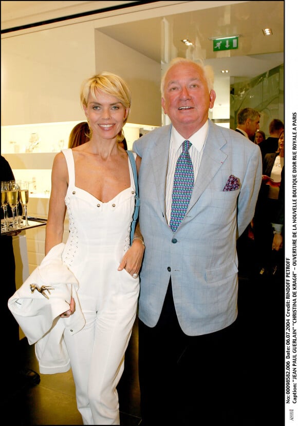 Jean-Paul Guerlain et Christina De Kragh - Ouverture de la nouvelle boutique Dior, rue Royale à Paris.