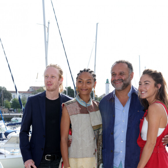 Côme Levin, Philypa Phoenix, Yannig Samot et Constance Labbé pour la série "Balthazar" - Photocall lors du Festival de la Fiction de La Rochelle. Le 15 septembre 2021 © Jean-Marc Lhomer / Bestimage