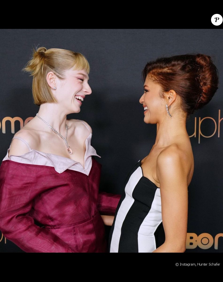 Hunter Schafer et ses partenaires d'Euphoria. @ Instagram / Hunter Schafer
