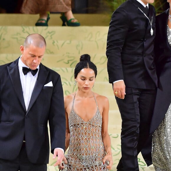 Zoe Kravitz et son compagnon Channing Tatum - People à la sortie de la soirée du Met Gala (Met Ball) 2021 "Celebrating In America: A Lexicon Of Fashion" au Metropolitan Museum of Art à New York, le 13 septembre 2021. 