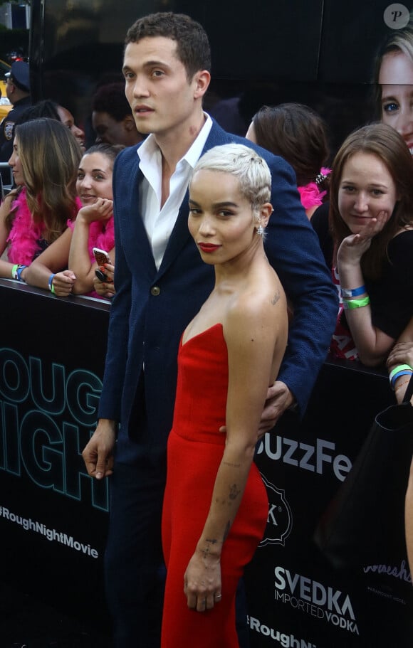 Zoë Kravitz et son ex-mari Karl Glusman - Première du film "Rough Night" au théâtre AMC Lincoln Square à New York City, New York, Etats-Unis, le 12 juin 2017. 