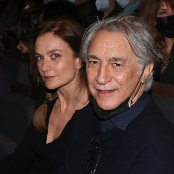 Richard Berry et sa femme Pascale Louange - People lors de la représentation du ballet de danse "Mosaïques" de J.Lestel à la Salle Pleyel à Paris. © Bertrand Rindoff Petroff / Bestimage 