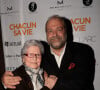 Semi-exclusif - Eric Dupond-Moretti et sa mère lors de l'after party du film "Chacun sa vie" à L'Arc à Paris, France, le 13 mars 2017.