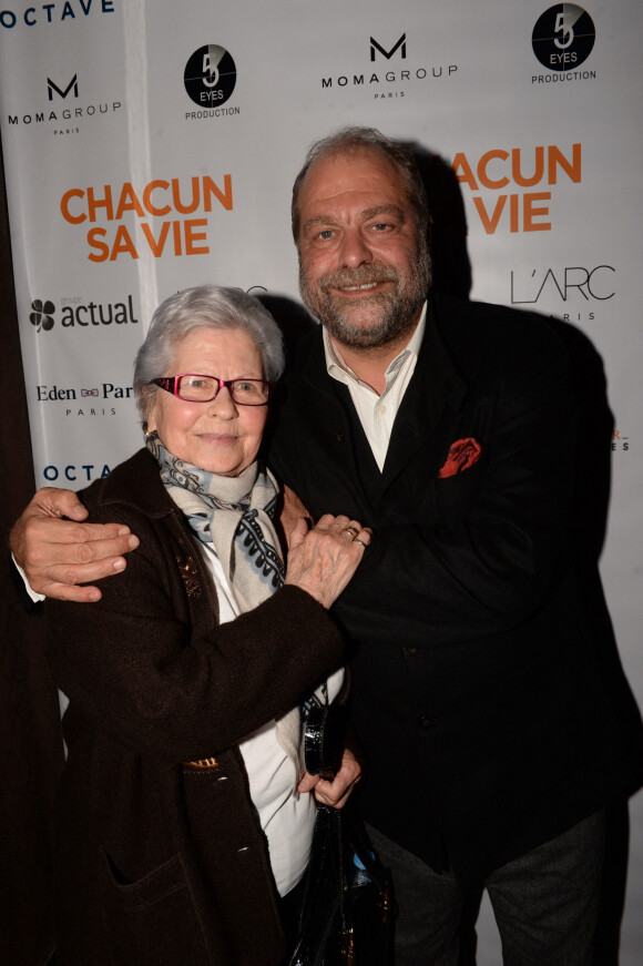 Semi-exclusif - Eric Dupond-Moretti et sa mère lors de l'after party du film "Chacun sa vie" à L'Arc à Paris, France, le 13 mars 2017.