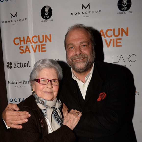 Semi-exclusif - Eric Dupond-Moretti et sa mère lors de l'after party du film "Chacun sa vie" à L'Arc à Paris, France, le 13 mars 2017.