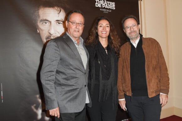 Jean Reno, sa femme Zofia Borucka et Marc Levy - Repésentation "An Evening With Al Pacino" au théâtre de Paris, le 22 octobre 2018. © Coadic Guirec/Bestimage