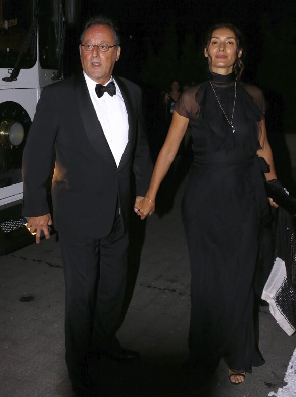 Jean Reno et sa femme Zofia Borucka - 50e anniversaire de la marque Ralph Lauren à New York, le 7 septembre 2018.