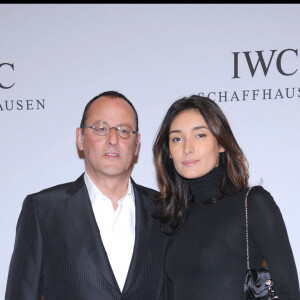 Jean Reno et sa femme Zofia Boruckau Palexpo de Genève dans le cadre du Salon international de l'horlogerie. Le 8 avril 2008.