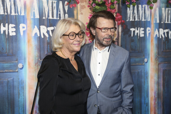 Björn Ulvaeus et sa femme Lena - Le groupe ABBA réuni lors de l'inauguration de "Mamma Mia The Party" dans le restaurant Tyrol à Stockholm en Suède le 20 janvier 2016.