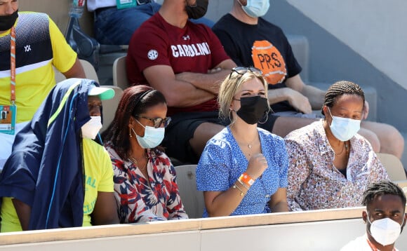 Roland Garros 2021 - Elina Svitolina, la fiancée de Gael Monfils dans les tribunes lors des internationaux de tennis à Paris le 1er juin 2021. © Dominique Jacovides / Bestimage 