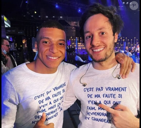 Kylian Mbappé et Vianney au concert des Enfoirés @ Instagram / Les Enfoirés