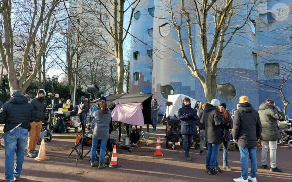 Tournage de Lupin à Nanterre.