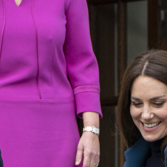Le prince William, duc de Cambridge et Catherine (Kate) Middleton, duchesse de Cambridge à la sortie du "Foundling Museum" à Londres, Royaume Uni, le 19 janvier 2022. 