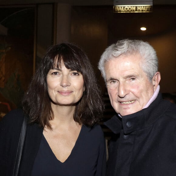 Exclusif - Claude Lelouch et sa femme Valérie Perrin lors de la soirée d'hommage au compositeur Francis Lai au Grand Rex à Paris le 5 novembre 2021. © Cédric Perrin / Bestimage 