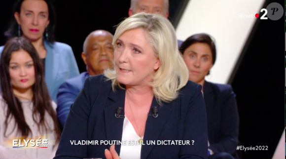 Marine Le Pen - Capture d'écran de l'émission Elysée 2022 sur France 2 du 3 mars 2022