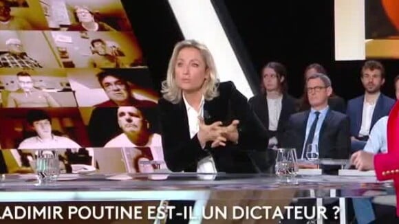 Extrait de l'émission Elysée 2022 sur France 2 avec Marine Le Pen comme invitée principale. Elle a notamment été interrogée par Anne-Sophie Lapix, un échange tendu.
