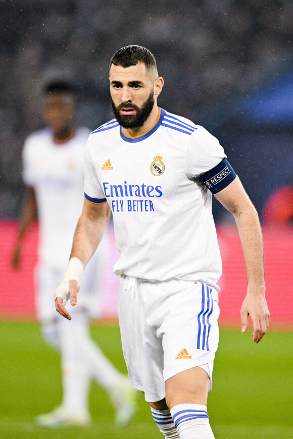 Karim Benzema (Real Madrid) - 8ème de finale aller de la Ligue Des Champions "PSG - Real Madrid (1-0)" au Parc des Princes à Paris, le 15 février 2022.