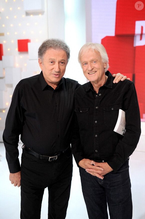 Michel Drucker et Dave - Enregistrement de l'émission "Vivement Dimanche" © Guillaume Gaffiot / Bestimage 