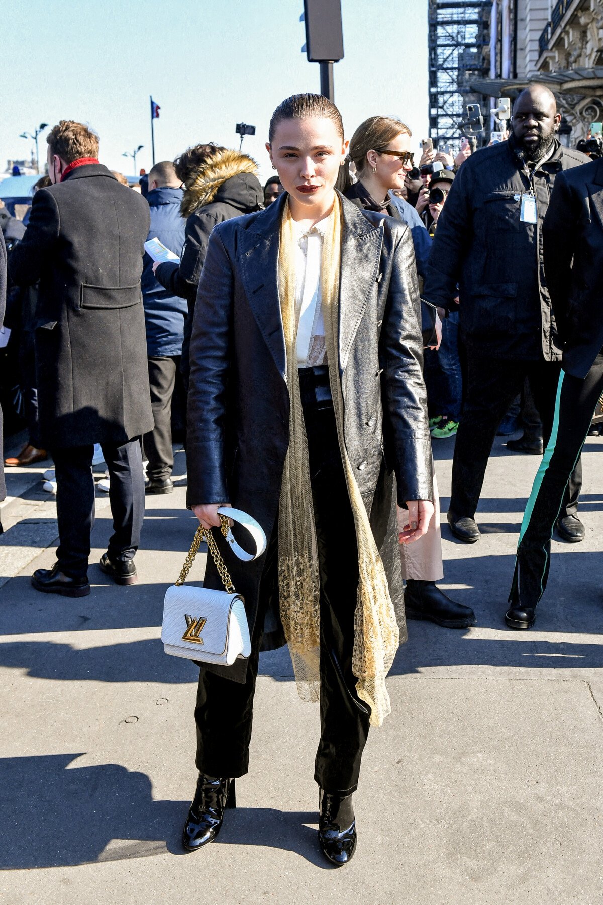 Street style, Chloe Grace Moretz arriving at Louis Vuitton Fall-Winter 2022- 2023 show, held at Musee d Orsay, Paris, France, on March 7th, 2022. Photo  by Marie-Paola Bertrand-Hillion/ABACAPRESS.COM Stock Photo - Alamy