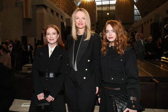 Today's Louis Vuitton presentation in Paris brought out the stars,  including Emma Stone and Julianne Moore