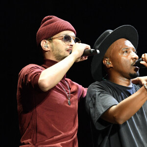 Soolking et Soprano en concert au stade Orange Velodrome à Marseille le 11 octobre 2019 dans le cadre de sa tournée Phoenix Tour. © Bruno Bebert / Bestimage