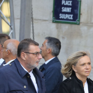 Jean-François Lamour, Valérie Pécresse - Arrivées en l'église Saint-Sulpice pour les obsèques de l'ancien président de la République Jacques Chirac à Paris. Un service solennel sera présidé par le président de la République. Le 30 septembre 2019 