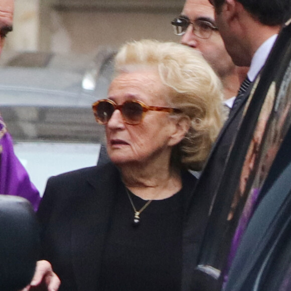 Bernadette Chirac - Obsèques de Laurence Chirac, la fille de Jacques et Bernadette Chirac en la chapelle de Jésus-Enfant de la basilique Sainte-Clotilde à Paris, le 16 avril 2016.