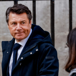 Christian Estrosi - Obsèques de Jean-Pierre Pernaut en la Basilique Sainte-Clotilde à Paris le 9 mars 2022. © Cyril Moreau / Bestimage