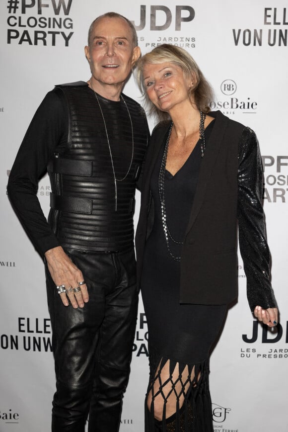 Exclusif - Jean-Claude Jitrois et Irka Bochenko assistent à la soirée de fin de Fashion Week aux Jardins du Presbourg. Paris, le 8 mars 2022. © Jeremy Melloul / Bestimage