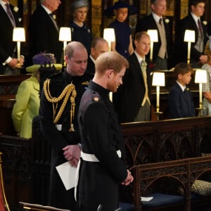 Le prince Charles, prince de Galles et Meghan Markle, duchesse de Sussex - Cérémonie de mariage du prince Harry et de Meghan Markle en la chapelle Saint-George au château de Windsor, Royaume Uni, le 19 mai 2018.