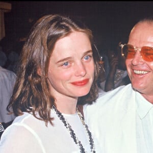 Archives - Jack Nicholson et sa femme Rebecca Broussard à la soirée de mariage d'Eddie et Caroline Barclay.