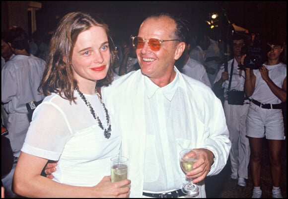 Archives - Jack Nicholson et sa femme Rebecca Broussard à la soirée de mariage d'Eddie et Caroline Barclay.