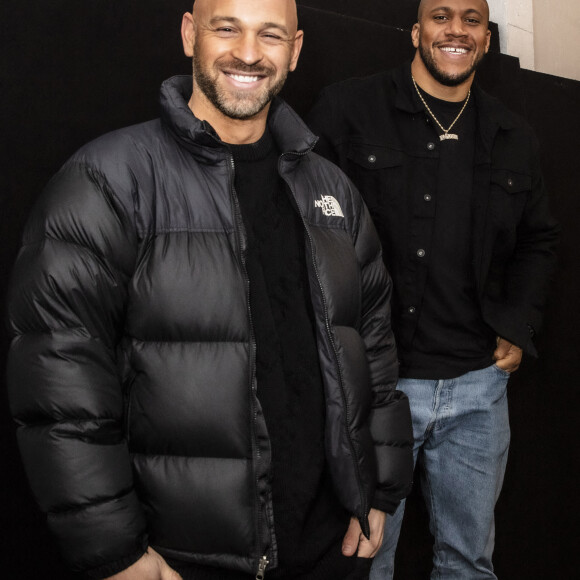 Exclusif - Franck Gastambide, Cyril Gane - Backstage de l'enregistrement de l'émission "Touche Pas à Mon Poste (TPMP)", diffusée en direct sur C8 le 9 février © Jack Tribeca / Bestimage 