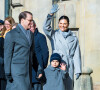 Le prince Daniel, la princesse Victoria de suède, le prince Oscar - La famille royale de Suède participe à la cérémonie "Princess Victoria name day" à Stockholm le 12 mars 2022.