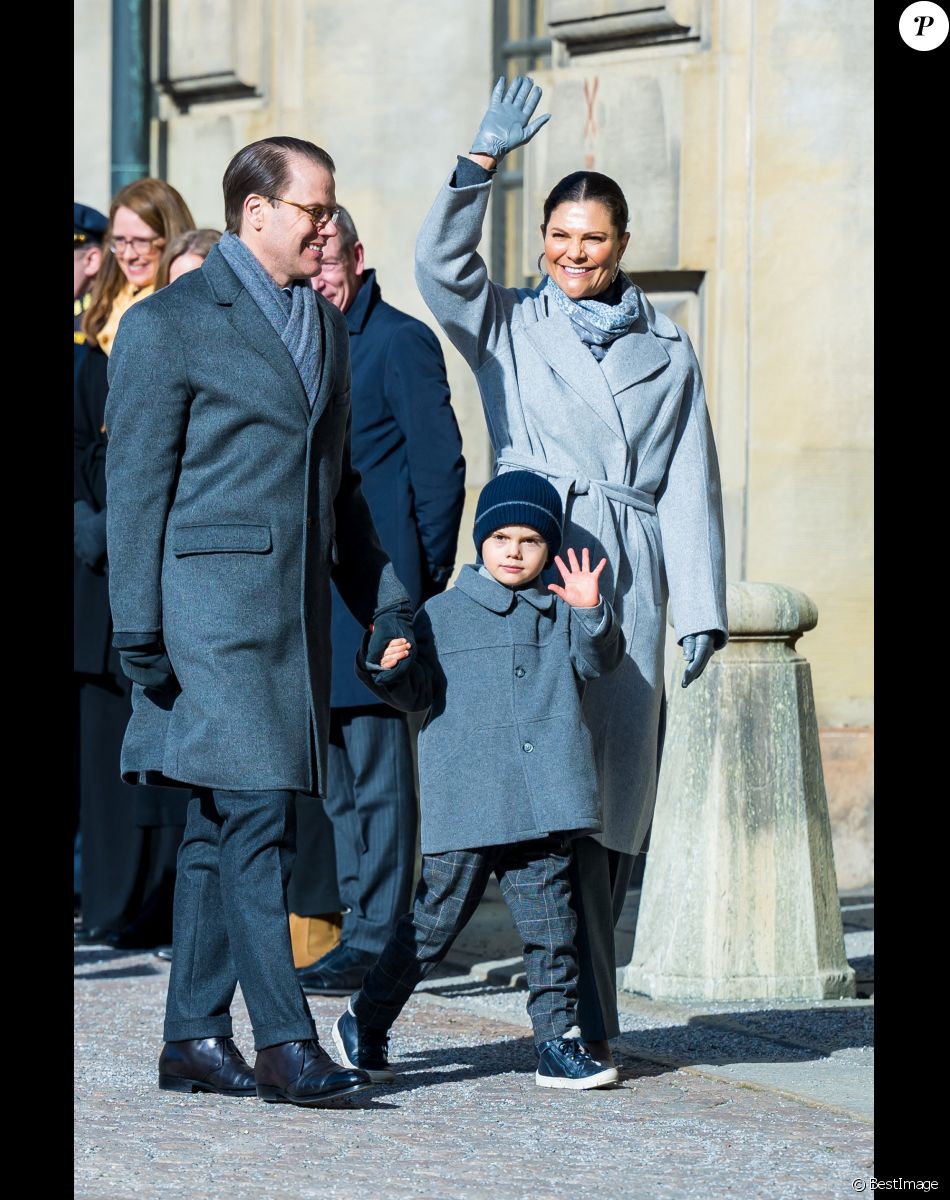 Le prince Daniel, la princesse Victoria de suède, le prince Oscar - La famille royale de Suède participe à la cérémonie "Princess Victoria name day" à Stockholm le 12 mars 2022.