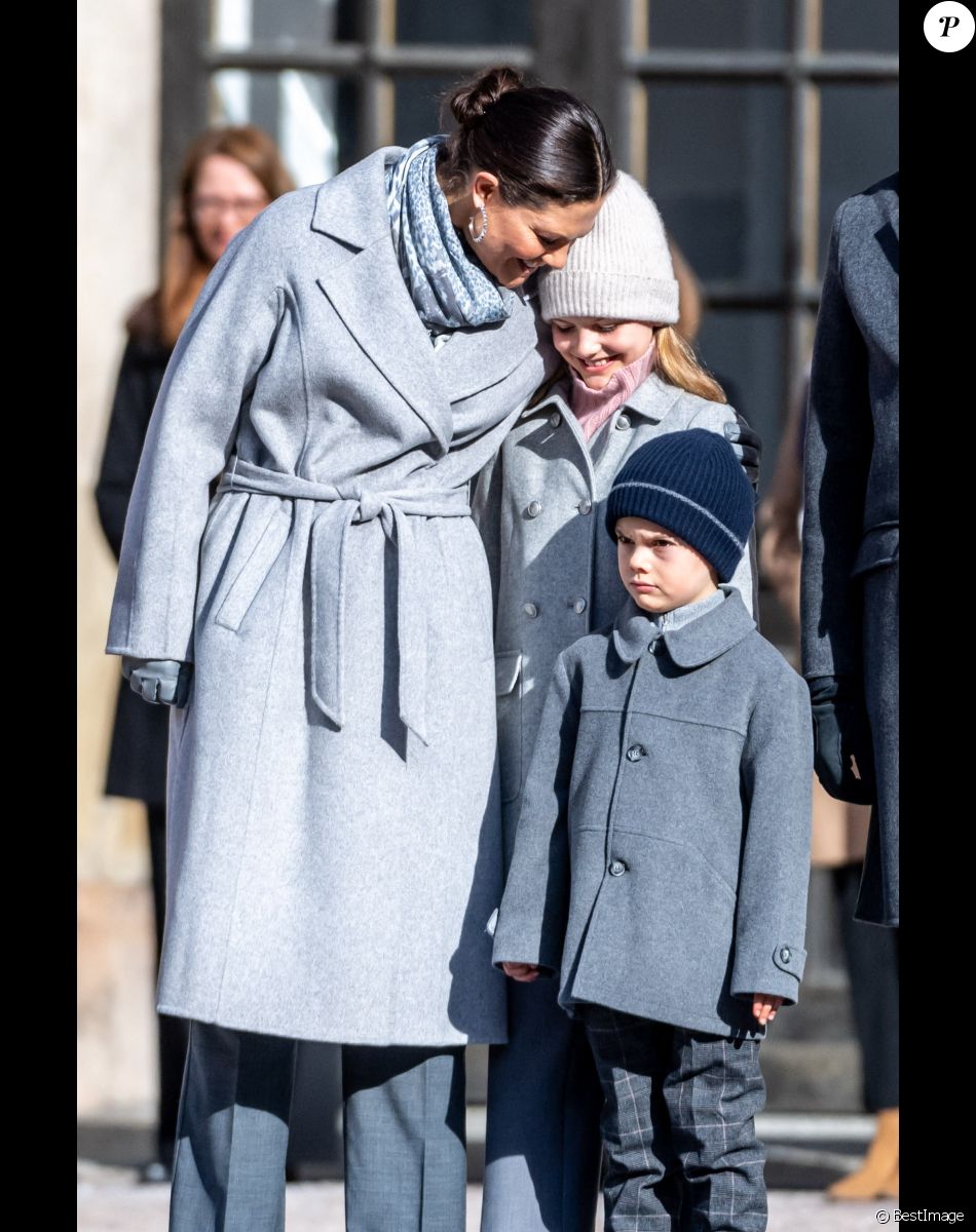 La princesse Victoria de Suède, la princesse Estelle, le prince Oscar - La famille royale de Suède participe à la cérémonie "Princess Victoria name day" à Stockholm.