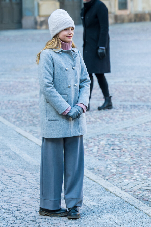 La princesse Estelle de Suède - La famille royale de Suède participe à la cérémonie "Princess Victoria name day" à Stockholm le 12 mars 2022.
