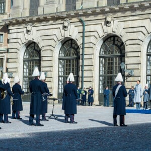 La princesse Victoria de suède, le prince Daniel, la princesse Estelle et le prince Oscar - La famille royale de Suède participe à la cérémonie "Princess Victoria name day" à Stockholm le 12 mars 2022.