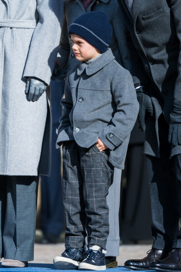 Le prince Oscar - La famille royale de Suède participe à la cérémonie "Princess Victoria name day" à Stockholm le 12 mars 2022