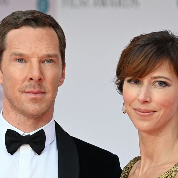 Benedict Cumberbatch et sa femme Sophie - Photocall de la cérémonie des BAFTA 2022 (British Academy Film Awards) au Royal Albert Hall à Londres le 13 mars 2022. 
