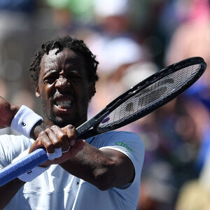 Gael Monfils face à Daniil Medvedev du tournoi "BNP Parisbas Open 2022" à Indian Wells, le 14 mars 2022.
